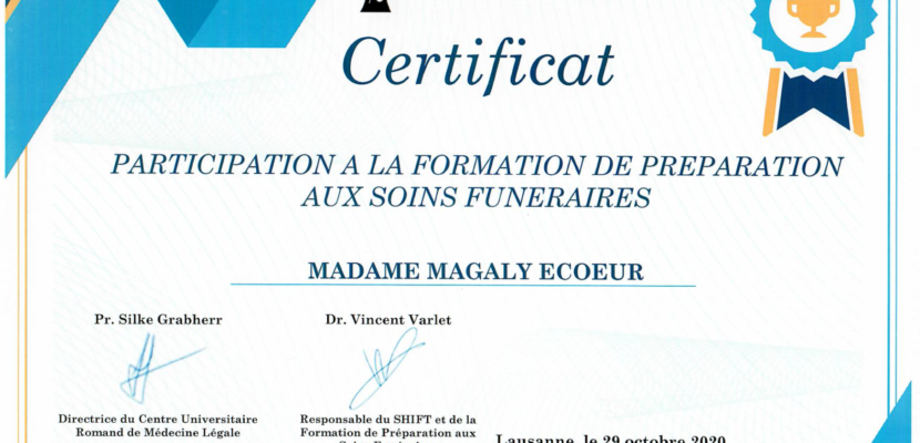 certificat Magaly